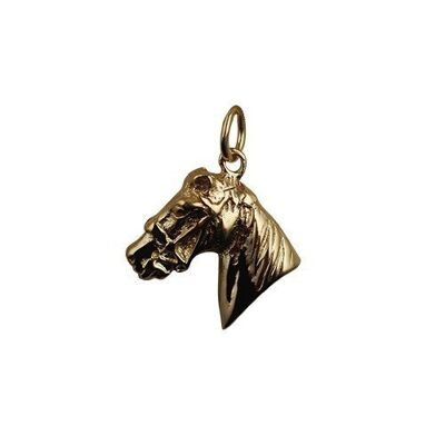 9ct 16x18mm Horse's Head Pendant or Charm