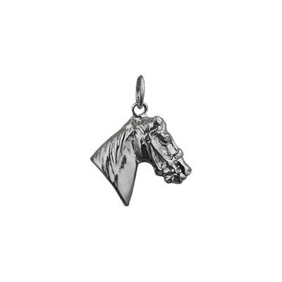 Silver 16x18mm Horse's Head Pendant or Charm