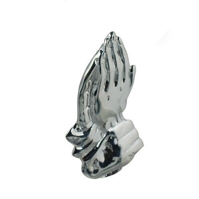 Silver 39x22mm Praying hands Pendant