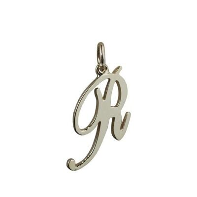 9ct 26x14mm plain Palace script Initial R Pendant