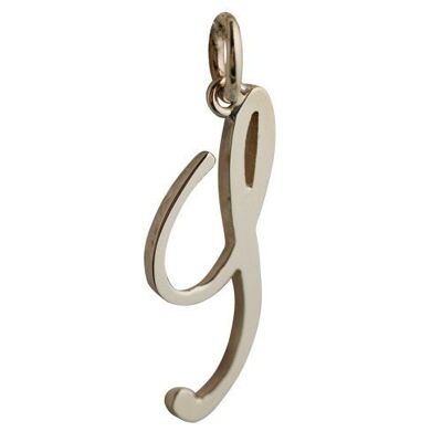 9ct 26x11mm plain Palace script Initial S Pendant