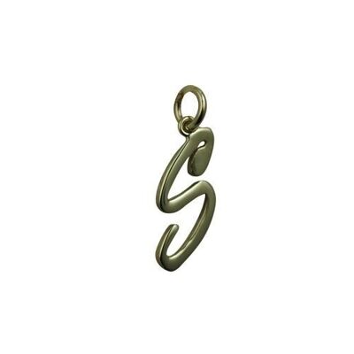 9ct 26x11mm plain Initial S Pendant