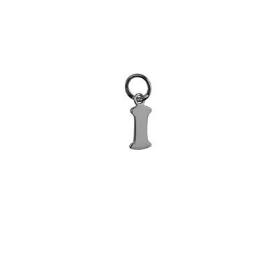 Silver 6x10mm plain Initial I Pendant or Charm