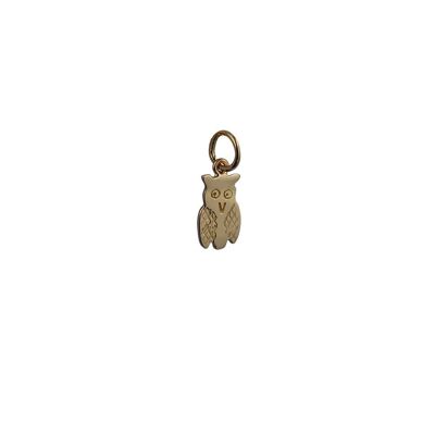 9ct 11x7mm Owl Pendant or Charm