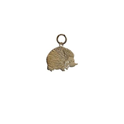 9ct 19x15mm Hedgehog looking right Pendant or Charm