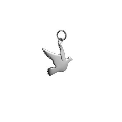 Silver 17x19mm Bird Pendant or Charm