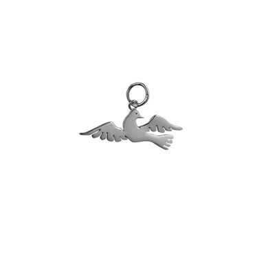 Silver 27x10mm Bird Pendant or Charm
