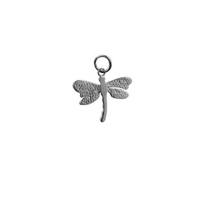 Silver 20x15mm Butterfly Dragonfly Pendant or Charm