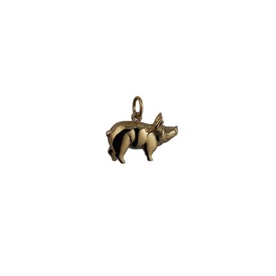 9ct 20x13mm standing Pig Pendant or Charm