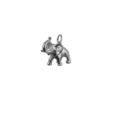 Silver 20x19mm Jumbo Elephant Pendant or Charm