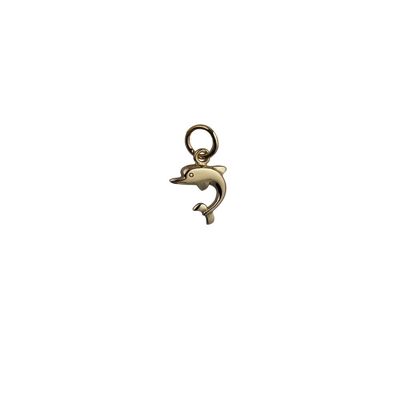 9ct 11x11mm Dolphin Pendant or Charm