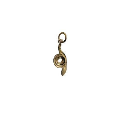 9ct 20x9mm Snake Pendant or Charm