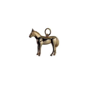 9ct 26x21mm Warrior Horse Pendant or Charm