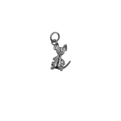 Silver 15x8mm moveable Mouse Pendant or Charm