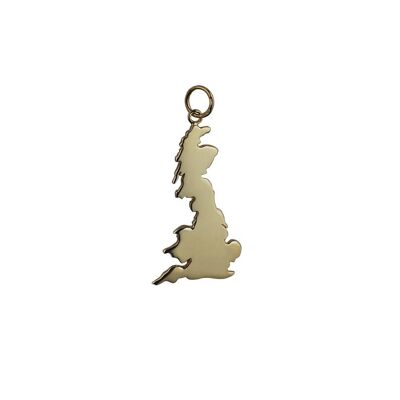 9ct 13x29mm map of the British Isles Pendant or Charm