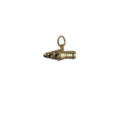 9ct 19x7mm Jet Engine Pendant or Charm