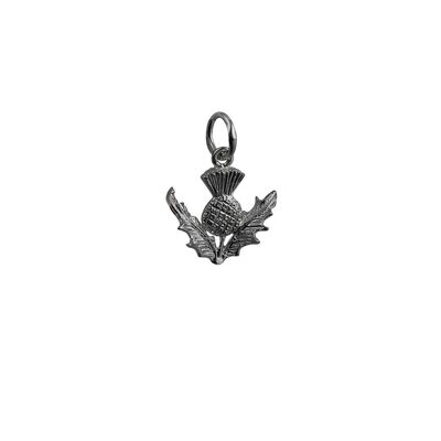 Silver 15mm Scotish Thistle Pendant or Charm