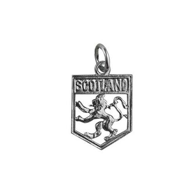 Silver 17x14mm Scotland Badge with Rampant Lion Pendant or Charm