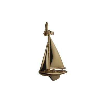 9ct 25x15mm Yacht Pendant or Charm