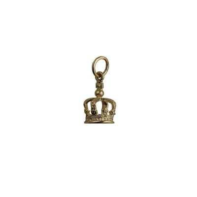 9ct 12x8mm Royal Crown Pendant or Charm