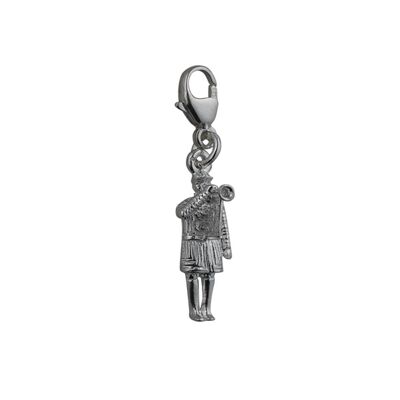 Silver 16x7mm Herald with Trumpet Charm on a lobster trigger