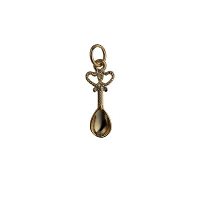 9ct 18x8mm Lovers Spoon Pendant or Charm