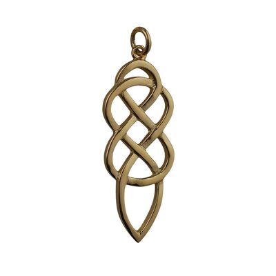 9ct 41x17mm Celtic Rope Pendant or Charm