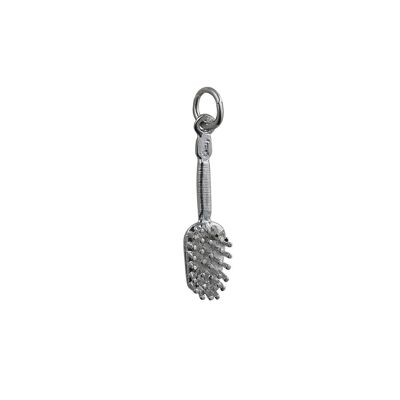 Silver 23x7mm Hairbrush Pendant or Charm