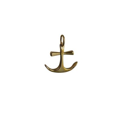 9ct 16x18mm Anchor Pendant or Charm