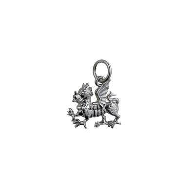 Silver 15x11mm Welsh Dragon Pendant or Charm