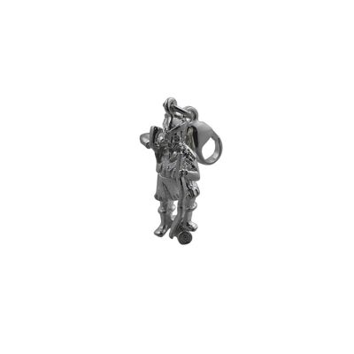 Silver 17x9mm Robin Hood Charm with a lobster catch