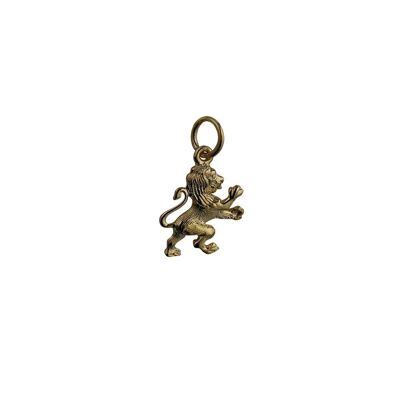 9ct 15x12mm Rampant Lion Pendant or Charm