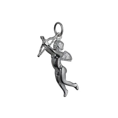 Silver 29x15mm solid Cupid Pendant or Charm