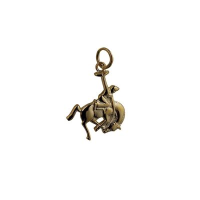 9ct 19x16mm Rodeo Pendant or Charm