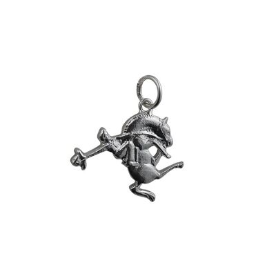 Silver 19x16mm Rodeo Pendant or Charm