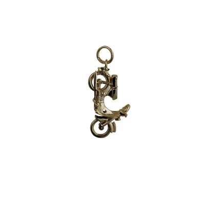 9ct 25x14mm Honda Motorbike Pendant or Charm