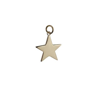 9ct Gold 19mm Star Pendant or Charm