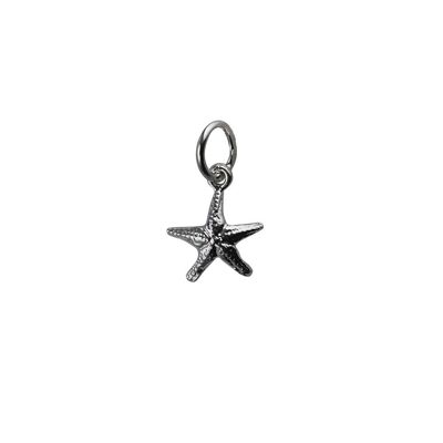 Silver 10x10mm Starfish Pendant or Charm