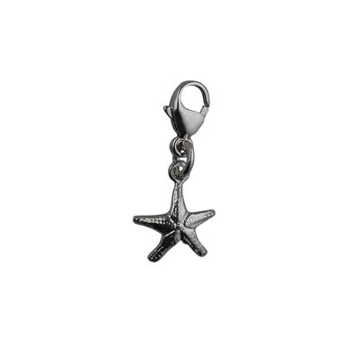 Silver 10x10mm Starfish Charm on a lobster trigger