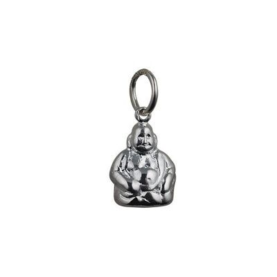 Silver 11x9mm Buddha Pendant or Charm