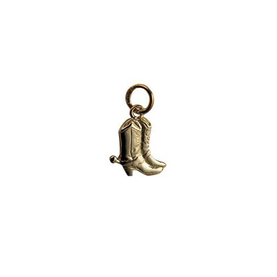 9ct 12x12mm Cowboy Boots Pendant or Charm