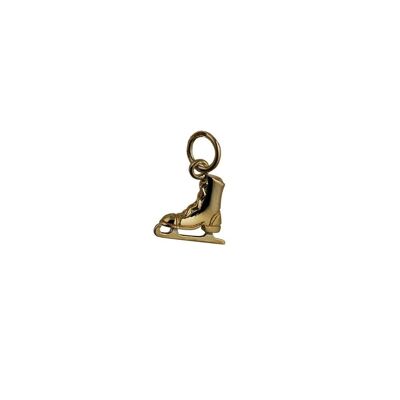 9ct 11x12mm Ice Skating Boot Pendant or Charm