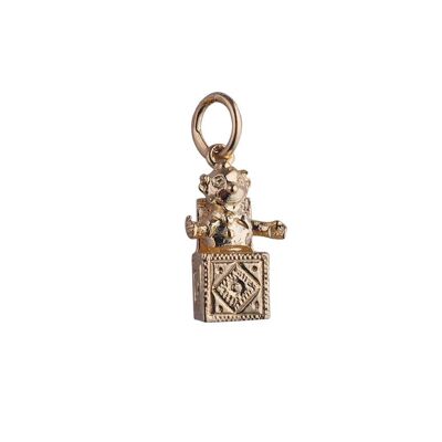 9ct 15x10mm Jack in the box Pendant or Charm