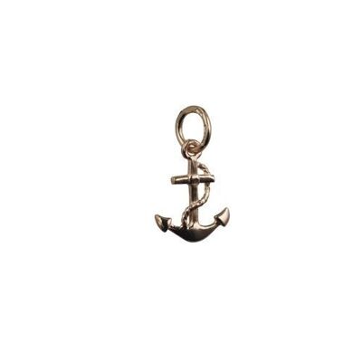 9ct Gold 11x10mm anchor symbol of hope Pendant or Charm