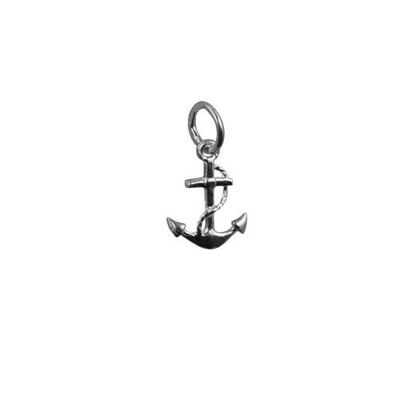 Silver 13x10mm anchor symbol of hope Pendant or Charm