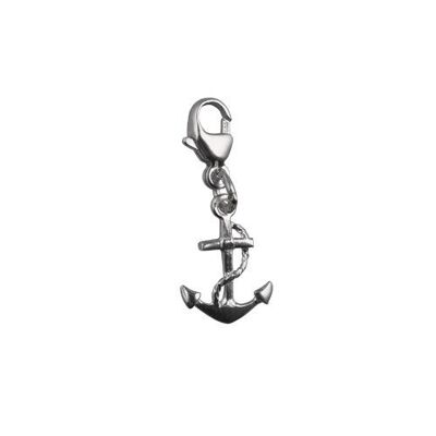 Silver 23x10mm anchor symbol of hope Charm on a lobster trigger