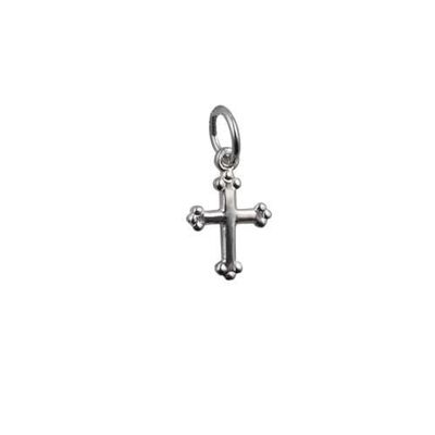 Silver 12x79mm cross symbol of faith Pendant or Charm