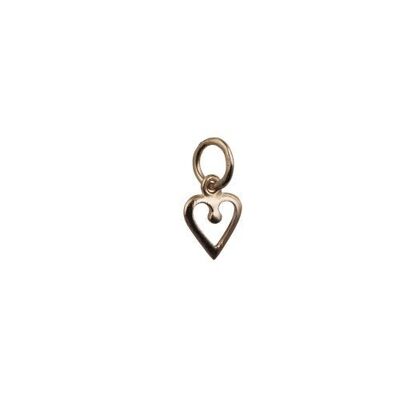 9ct Gold 8mm heart symbol of charity Pendant or Charm
