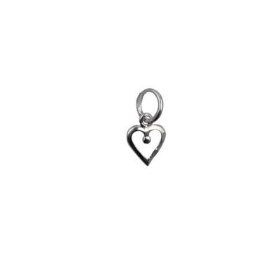 Silver 8x8mm heart symbol of charity Pendant or Charm