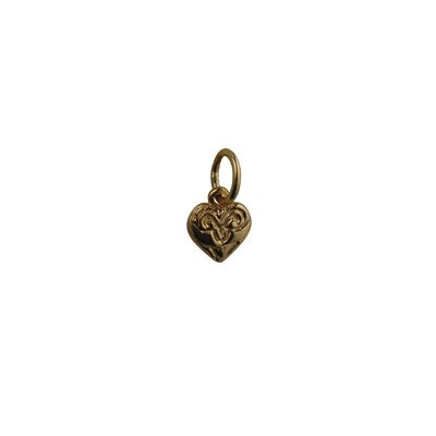 9ct 7x7mm Heart Symbol of Charity Pendant or Charm